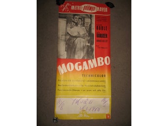 MOGAMBO POSTER FILMAFFISCH 1953 CLARK GABLE,AVA GARDNER 32 CM X 70 CM