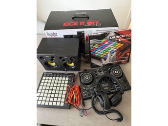 DJ-utrustning: Hercules DJLearning Kit och Novation Launchpad