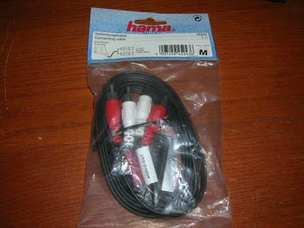 Scart kabel 2m med audio in/out scart hane- 4xRCA hane