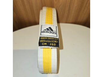 Adidas Bä för Kampsport, Vit/Gul, 260 cm