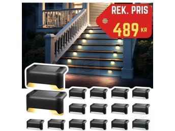 20x NYA Solcellslampor LED • Solpex • Trappa • Staket • Gång • Patio • IP44