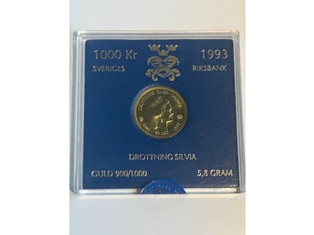 1000kr Minnesmynt Guld 1993 - Drottning Silvia