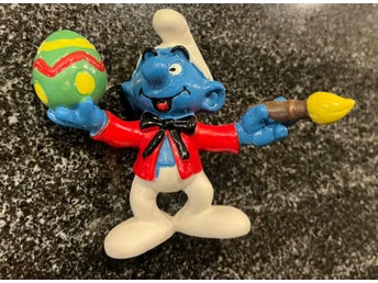 Schleich Smurf med påskägg och målarpensel