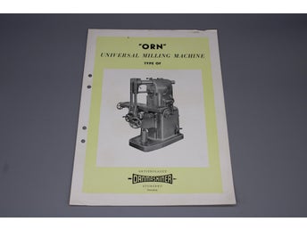 Häfte / Broschyr - Örnmaskiner - ÖRN School Lathe - 1954