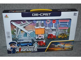 Flygplats Flygplan Leksaksbilar Set 5-20cm Ny