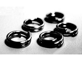 Dubbla ringar svarta 100 st 5 mm