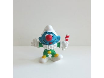 Smurf figur, Clown Smurf med käpp