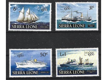 Sierra Leone 1980 Fartyg skepp båtar 4v London 80