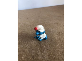 Smurf figur i pyjamas