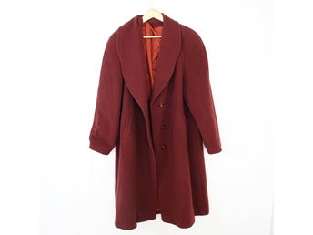 Vintage 70-Tal Ullkappa Isa Ferretti Italy Brun roströd