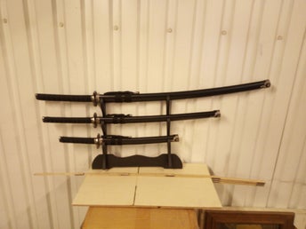 samurajswärd 3 st olika längder svarta k010\\4bk