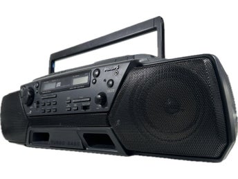Vintage Boombox Radio Philips AZ8214 Kassett CD Spelare Player Ghettoblaster