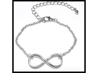 Eternity Infinity armband/fotlänk på silverkedja!