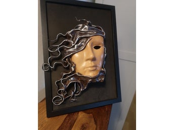 Läder konst skulptur tavla