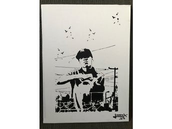 Unik stencilad målning av Lord Lazze X