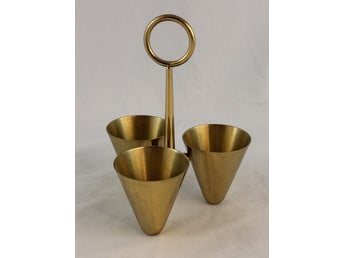 SKÅL I MÄSSING DESIGN GUNNAR ANDER FÖR YSTAD METALL 1950/60-TAL RETRO