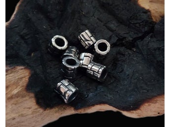 Kolumnpärla rostfritt stål 9x9mm, 8 st