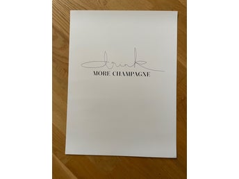 Affisch med texten Drink More Champagne (30x40 cm)
