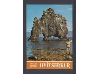 Island. Topografiskt motiv. Modernt A6-kort.