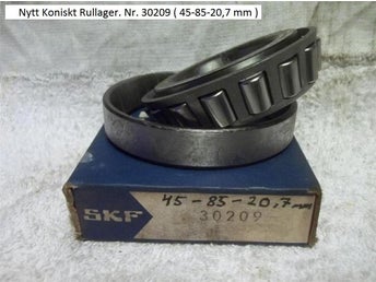 Nytt Koniskt Rullager. Nr. 30209 ( 45-85-20,7 mm )