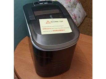 12 kg/24 timmar effektiv bärbar elektrisk ismaskin, justerbar isbitsstorlek