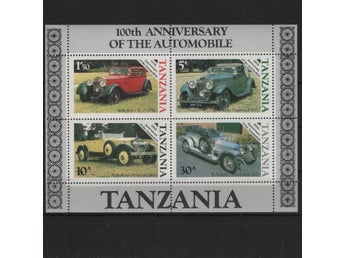 Tanzania 1986 Klassiska bilar 4v i block