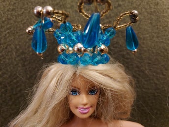 BRUDKRONA handgjord Barbie SINDY !