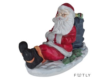 Åke Hedman Tomtefigur Vintage Jultomte Keramik Röd Vit Tomte 90-tal