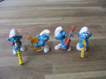 Smurfarna musiker figurer, 4 st