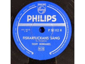 Thory Bernhards - Fiskarflickans Sång / Vid Tyrifjorden 78a VG+ 1956