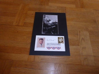 John F. Kennedy JFK fotografi och USA FDC kuvert med passepartout