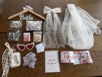 Lyxigt brudpaket – Allt för möhippan & bröllopsdagen (Mkt oanvänt) Bride To Be