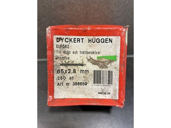 Gunnebo 250 st huggen elförzinkad dyckert 2,8x65! Obruten fpk!