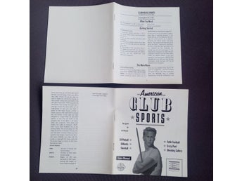American Club Sports (Mindscape) Game Manual + Quick.Ref.Booklet - Commodore 64