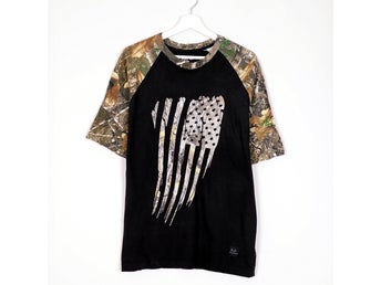 Realtree svart kamouflage t-shirt stl M