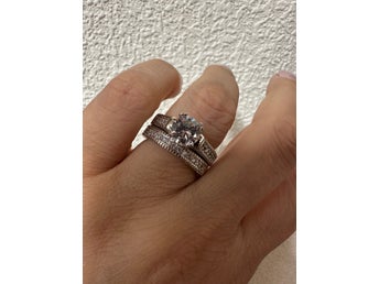 2 st. Nya ringar i sterling silver stämplade graverade 925 pläterade str. 18mm