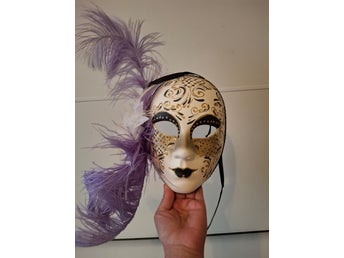 Original Karneval Mask frän Venedig Italy Italien