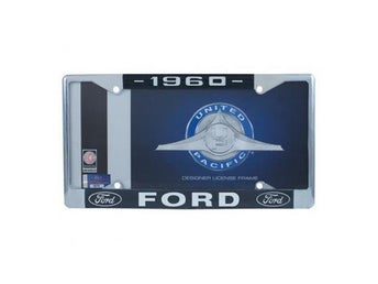 Nummerplåtsram kromad metall 60 Ford