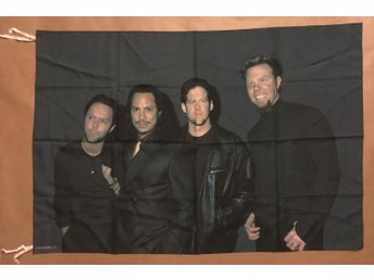 METALLICA - BAND PICTURE Poster flagga Samlarobjekt ca 20år i nyskick