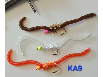 (KA9) 3-pack Killer Masken - Killer Worms -Squirmy Worm #8 *GLOW IN THE DARK*