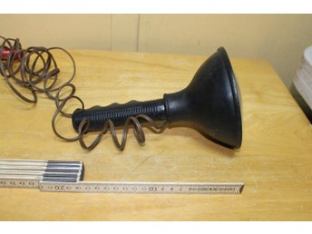 Svart gummiklädd handhållen spotlight för bil/båt med 3,5 m kabel