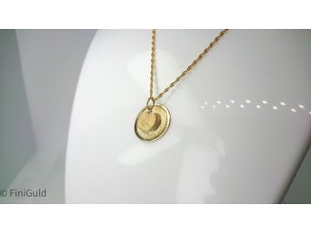 Vintage hänge i 18k guld hatt, 16,9mm