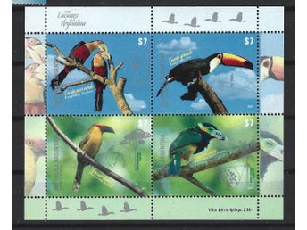Argentina 2015 Fåglar 4v i block