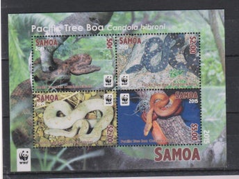 Samoa 2015 Ormar 4v i block WWF