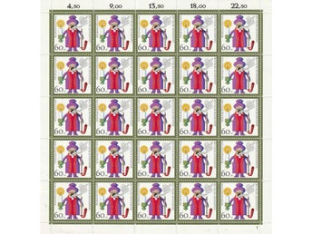 Tyskland-Bundespost 1990, Julfrimärken ,ark med 25 frimärken [Nr. Michel:1485]Po