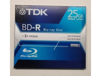 TDK BD-R Blu-ray Disc 25GB Enkellager 1-2x Hastighet
