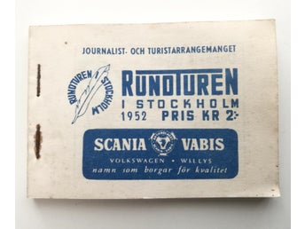 BILJETTHÄFTE. Rundturen i Stockholm, 1952. Ca 100 st inträdesbiljetter!