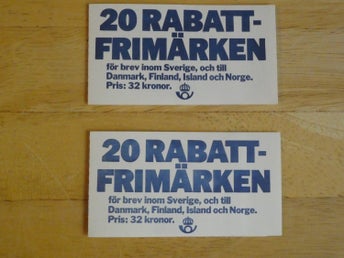 2 rabatthäften (40 rabattfrimärken) av bästa sort - högt frankeringsvärde!