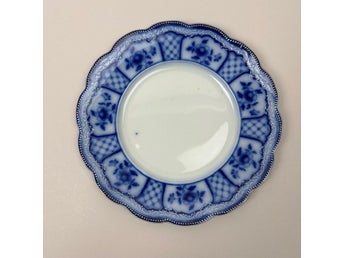 Tallrik 25 cm, Grindley Melbourne, Flytande blå, England, Antik Vintage