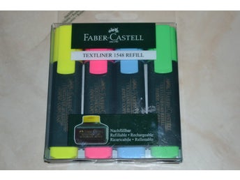 4st Märkpennor, Textliner 1548 Faber-Castell (Påfyllningsbar